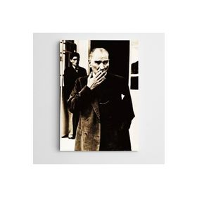 Dekolata Atatürk Sigara İçerken 40x60 cm Kanvas Tablo