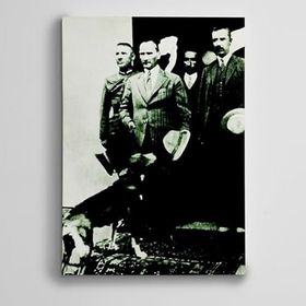 Dekolata Atatürk Siyah Beyaz 10 60x85 cm Kanvas Tablo
