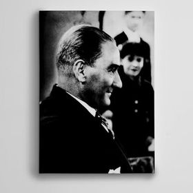 Dekolata Atatürk Siyah Beyaz 15 100x140 cm Kanvas Tablo