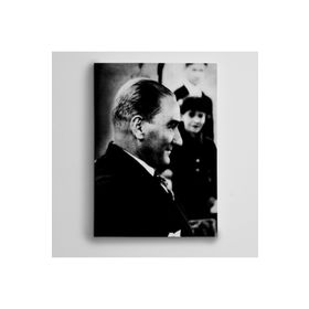 Dekolata Atatürk Siyah Beyaz 15 140x200 cm Kanvas Tablo
