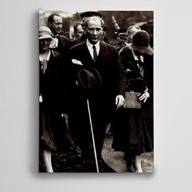 Dekolata Atatürk Siyah Beyaz 16 30x40 cm Kanvas Tablo