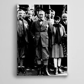 Dekolata Atatürk Siyah Beyaz 2 40x60 cm Kanvas Tablo