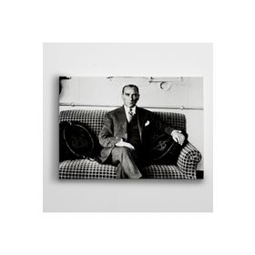 Dekolata Atatürk Siyah Beyaz 20 60x85 cm Kanvas Tablo