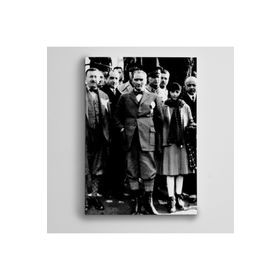Dekolata Atatürk Siyah Beyaz 21 60x85 cm Kanvas Tablo