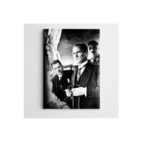 Dekolata Atatürk Tablosu Dürbün ve Atatürk 100x140 cm Kanvas Tablo