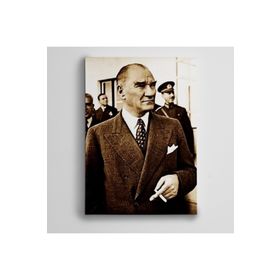 Dekolata Atatürk Tablosu Renkli Atatürk 100x140 cm Kanvas Tablo