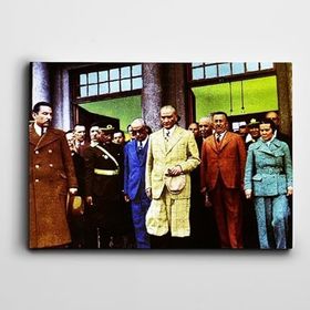 Dekolata Atatürk Tablosu Renkli Atatürk 30x40 cm Kanvas Tablo