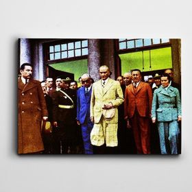 Dekolata Atatürk Tablosu Renkli Atatürk 70x100 cm Kanvas Tablo