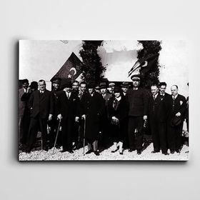 Dekolata Atatürk Tablosu Siyah Beyaz 140x200 cm Kanvas Tablo