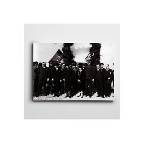Dekolata Atatürk Tablosu Siyah Beyaz 40x60 cm Kanvas Tablo
