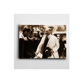 Dekolata Atatürk Tablosu Tarabya 1927 Atatürk 40x60 cm Kanvas Tablo