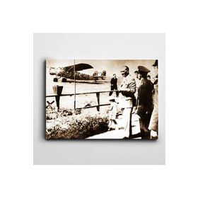 Dekolata Atatürk Tablosu Türk Kuşu 1935 Atatürk 100x140 cm Kanvas Tablo