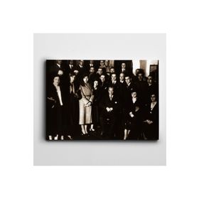 Dekolata Atatürk Tablosu Türk Ocağı Ziyareti Atatürk 50x70 cm Kanvas Tablo