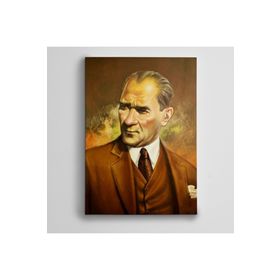 Dekolata Atatürk Takım Elbiseli 20x30 cm Kanvas Tablo