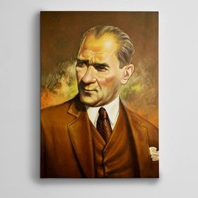 Dekolata Atatürk Takım Elbiseli 30x40 cm Kanvas Tablo