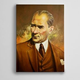 Dekolata Atatürk Takım Elbiseli 35x50 cm Kanvas Tablo