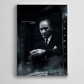 Dekolata Atatürk Tren Kanvas 30x40 cm Kanvas Tablo