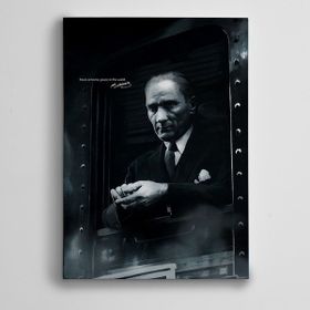 Dekolata Atatürk Tren Kanvas 30x40 cm Kanvas Tablo