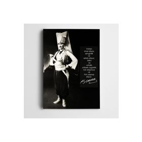 Dekolata Atatürk Vatandaşı Dinlerken 20x30 cm Kanvas Tablo