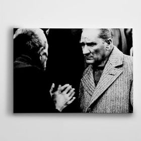 Dekolata Atatürk Vatandaşı Dinlerken 20x30 cm Kanvas Tablo