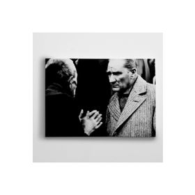 Dekolata Atatürk Vatandaşı Dinlerken 40x60 cm Kanvas Tablo