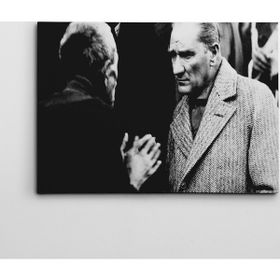 Dekolata Atatürk Vatandaşı Dinlerken 50x70 cm Kanvas Tablo