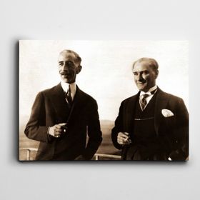 Dekolata Atatürk ve Irak Kralı Faysal 140x200 cm Kanvas Tablo