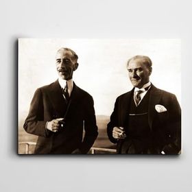 Dekolata Atatürk ve Irak Kralı Faysal 20x30 cm Kanvas Tablo