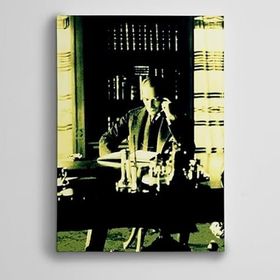 Dekolata Atatürk ve Kitap 30x40 cm Kanvas Tablo