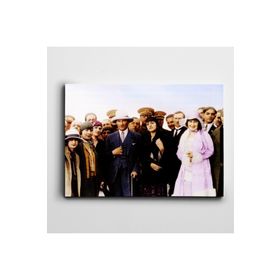 Dekolata Atatürk ve Türk Kadınları 20x30 cm Kanvas Tablo