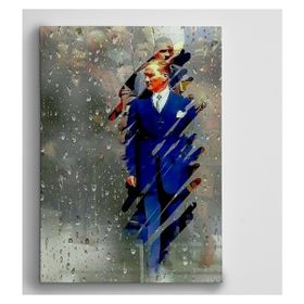 Dekolata Atatürk ve Yağmur 35x50 cm Kanvas Tablo