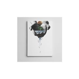 Dekolata Avuçlarımda Balıklar Mini 20x30 cm Kanvas Tablo