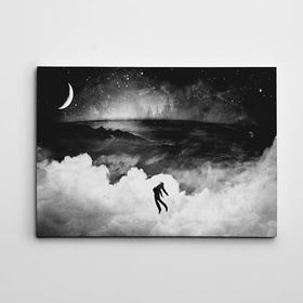 Dekolata Ay Bulutlar ve Yükseliş 140x200 cm Kanvas Tablo