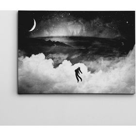 Dekolata Ay Bulutlar ve Yükseliş 50x70 cm Kanvas Tablo