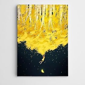 Dekolata Ay Çekimi Modern Sanat 40x60 cm Kanvas Tablo