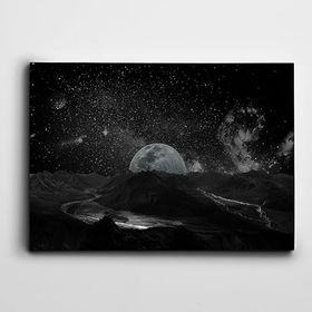 Dekolata Ay Gece 100x140 cm Kanvas Tablo