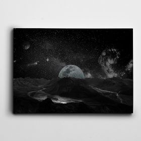Dekolata Ay Gece 20x30 cm Kanvas Tablo