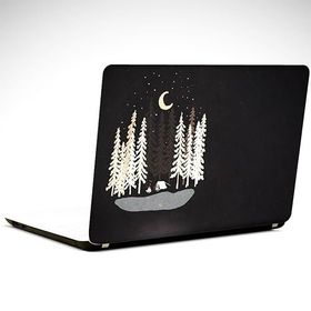 Dekolata Ay ve Ağaçlar 37x26 cm Laptop Sticker