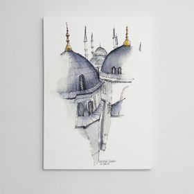 Dekolata Ayasofya Suluboya 30x40 cm Kanvas Tablo