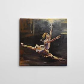 Dekolata Balerin Kare 50x50 cm Kanvas Tablo