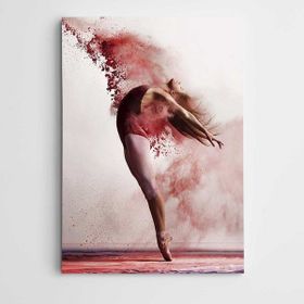 Dekolata Balerin ve Özgürlük Modern Sanat 35x50 cm Kanvas Tablo