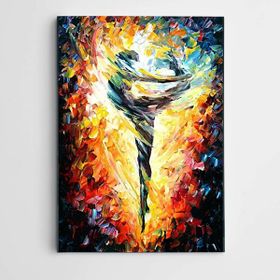 Dekolata Balerin Yağlıboya Reprodüksiyon 25x35 cm Kanvas Tablo
