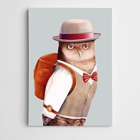 Dekolata Baykuş Modern Sanat 40x60 cm Kanvas Tablo