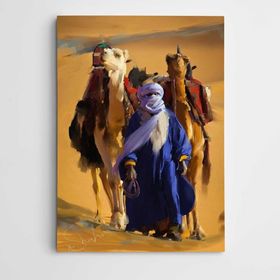 Dekolata Bedevi ve Develer Modern Sanat 30x40 cm Kanvas Tablo