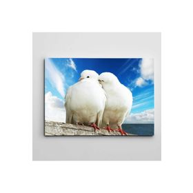 Dekolata Beyaz Güvercinler 60x85 cm Kanvas Tablo