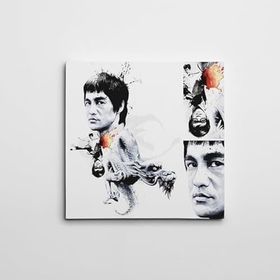 Dekolata Bruce Lee Kare 50x50 cm Kanvas Tablo