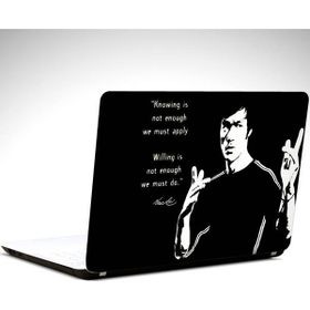 Dekolata Bruce Lee Siyah Beyaz 25x19 cm Laptop Sticker