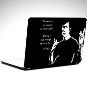 Dekolata Bruce Lee Siyah Beyaz 40.5x27 cm Laptop Sticker