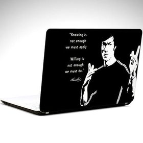 Dekolata Bruce Lee Siyah Beyaz 40.5x27 cm Laptop Sticker