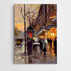 Dekolata Cadde Manzara 25x35 cm Kanvas Tablo